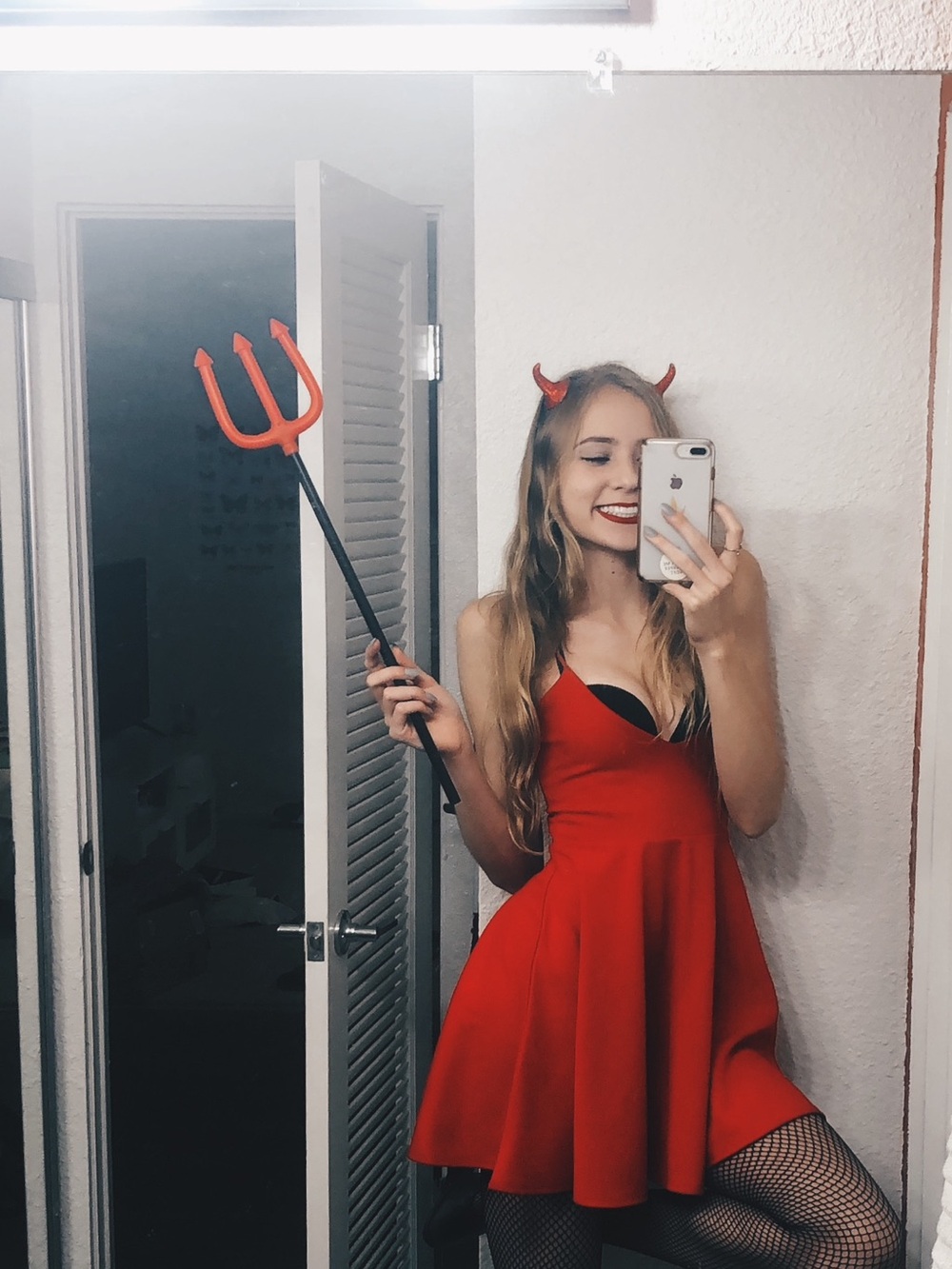Missguided Red Plunge Neck Skater Mini Dress